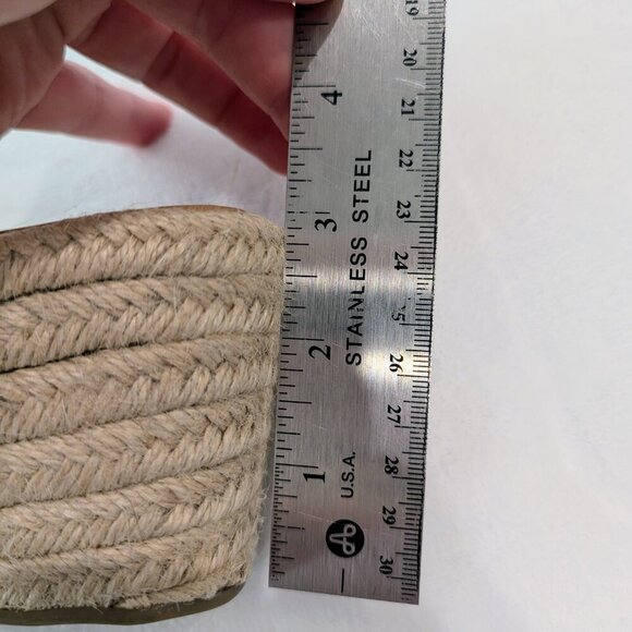 ALTAR'D STATE Wales Furry Espadrille Platform Sandals 9 EUC Cream Tan - Picture 11 of 12